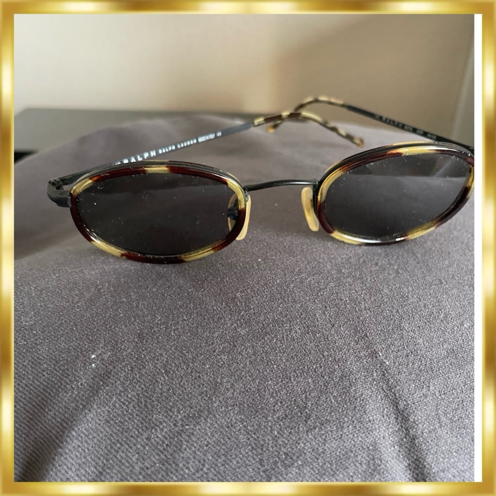Ralph Lauren Tiny Oval Dark Tortoise Sunglasses - Picture 3 of 9